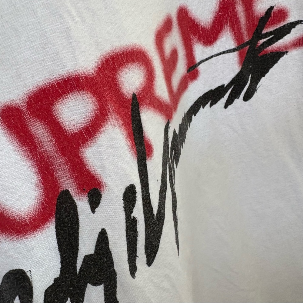 SUPREME x YOHJI YAMAMOTO sz M White Cotton Tshirt Short Sleeve Tee - Picture 6 of 9